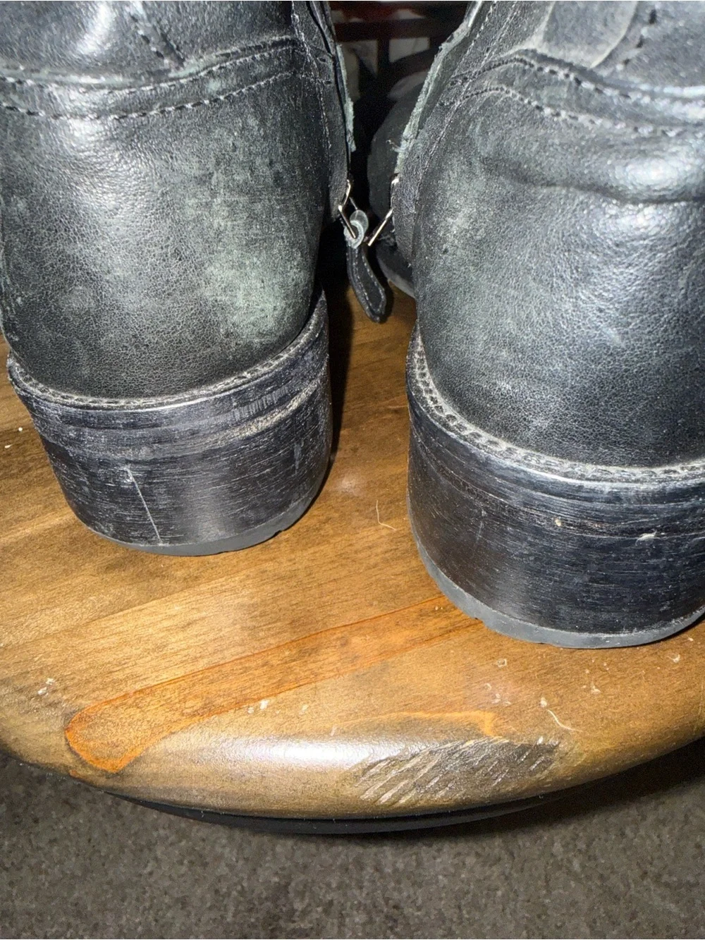 Tory Burch Black Leather Buckle Boots